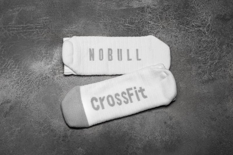 White / Black Nobull LOW (CROSSFIT) Women's Socks | CA Y2306X